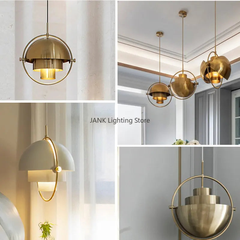 Modern Iron Pendant Lamp by Axyaa: Deformable Design for LOFT Kitchen & Bedroom Lighting