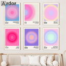Axyaa Angel Number Aura Gradient Posters Wall Art for Trendy Home Decor