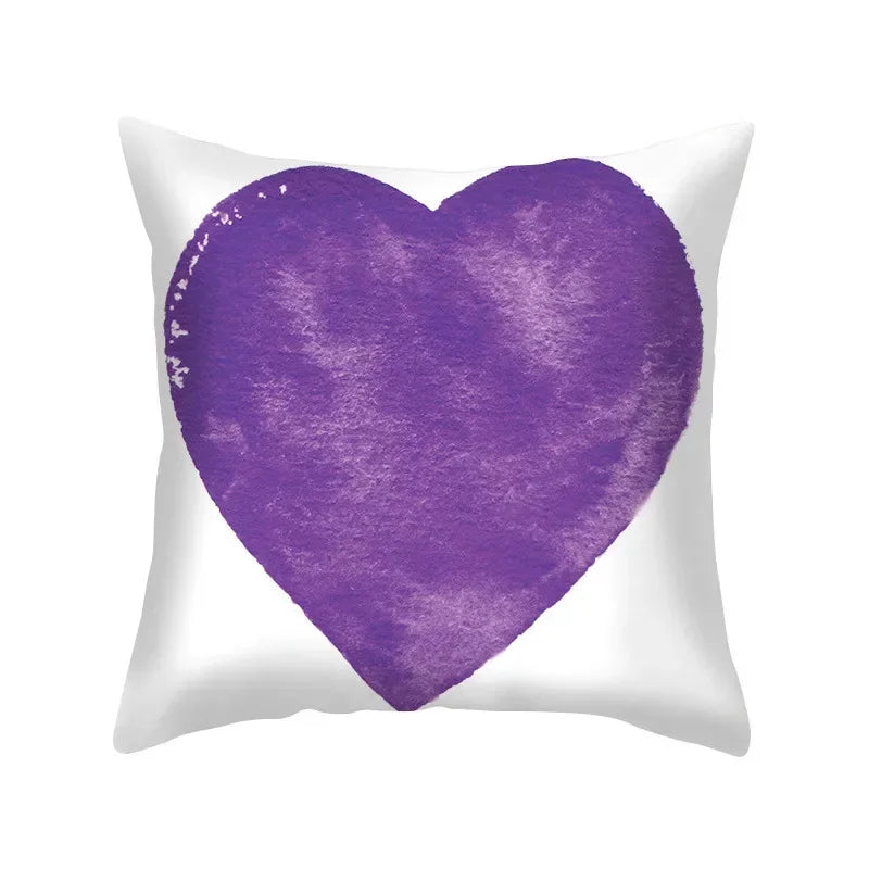 Axyaa Blue Purple Polyester Pillow Case Throw Pillow Cover
