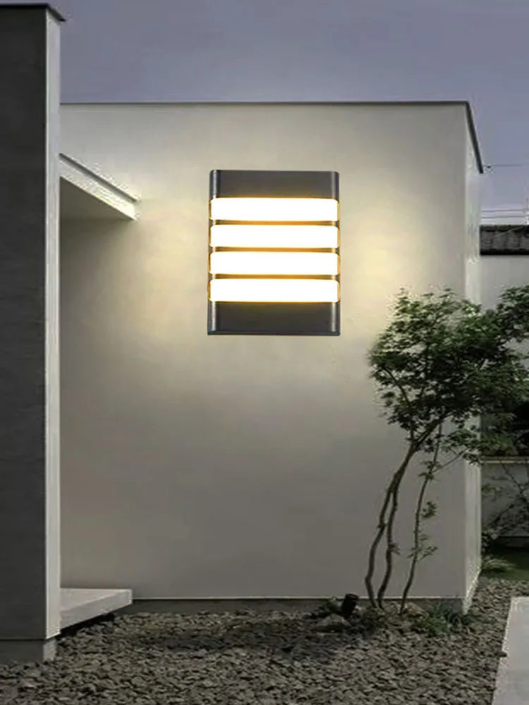 Axya Outdoor LED Wall Lamp: Waterproof Garden Balcony Entryway Sconce