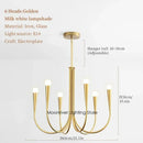 Axyaa French Style Black Golden Iron Chandelier Pendant Lights
