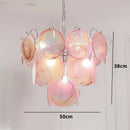 Axyaa Modern Stained Glass Chandelier: Luxury Interior Hanging Lamp for Dining Room, Foyer, Kitchen Island