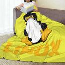 Axyaa Linux Tux Penguin Logo Fleece Throw Blanket for Programmer Geek Nerd Home Decor.