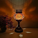 Axyaa Turkish Mosaic Aroma Table Lamp Vintage Art Deco Glass Bed Light
