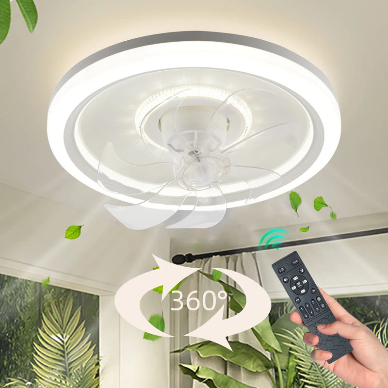 Axyaa Rotatable Fan Light with LED, Remote Control, 6 Wind Speeds