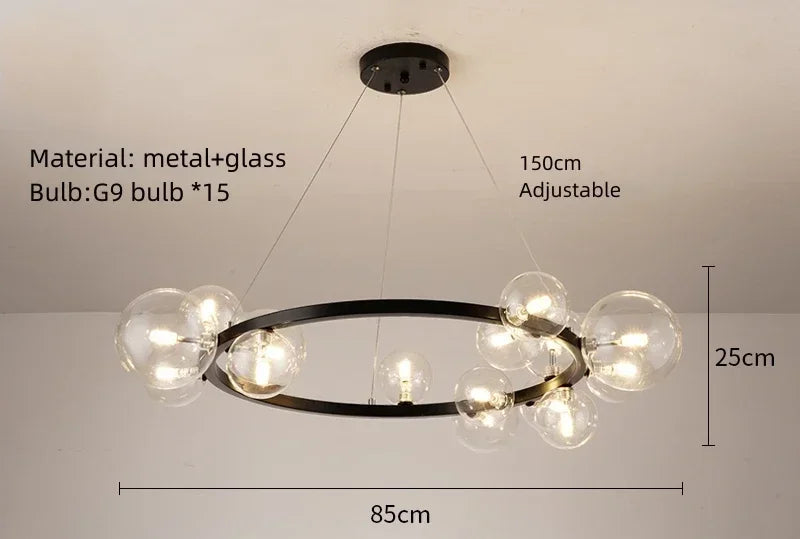 Axyaa Adjustable Hanging Chandelier for Home Decoration
