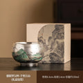 Axyaa Sterling Silver Ceramic Kung Fu Tea Set