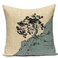 Axyaa Autumn Home Sofa Pillow Cover Square Cushion 45x45 Case