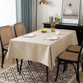 Axyaa Waterproof Linen Tablecloth for Dining Table - Wrinkle Free, Spillproof Rectangular Cover