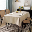 Axyaa Waterproof Linen Tablecloth for Dining Table - Wrinkle Free, Spillproof Rectangular Cover