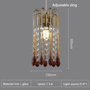 Axyaa Glass Water Drop Chandelier for Living, Bedroom, Dining Room - Retro Design