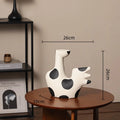 Axyaa Polka Dot Geometric Ceramic Vase Irregular Handmade Flowerpot Home Decoration