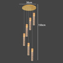 Axyaa Crystal Chandelier Stair Pendant Lamp Living Room Lighting Home Decor