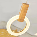 Axyaa Wooden Chandelier Modern Ceiling Lights Stairs Hanging Pendant Lamps