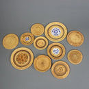 Axyaa Handwoven Rattan Coasters Set - Insulated Hot Pads for Dining & Kitchen