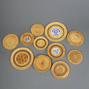 Axyaa Handwoven Rattan Coasters Set - Insulated Cup Mat with Holder