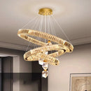 Axyaa Crystal Chandelier Pendant Light for Luxury Living and Dining Room