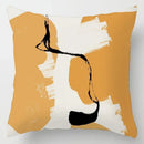 Axyaa Geometric Ginkgo Leaf Print Pillow Cover for Stylish Home & Office Decor