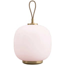 Cream Glass Table Lamp Axyaa - Antique Design Night Light Charger Ai Bedside