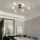 Axyaa Modern LED Ceiling Chandeliers Industrial Black Gold for Living Dining Room