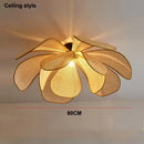 Axyaa Rattan Flower Chandelier: Handmade Woven Pendant Lamp for Living Room & Restaurant