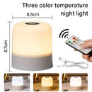Axyaa Rechargeable LED Night Light: 3 Colors Dimmable Bedside Lamp
