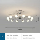 Axyaa Nordic Light Luxury Chandelier Modern Dining Room Bedroom Warm Lamps