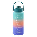 Axyaa Gradient Color Sports Water Bottle with Straw and Handle