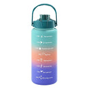 Axyaa Gradient Color Sports Water Bottle with Straw and Handle