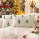 Axyaa Christmas Gingerbread Man Embroidered Cushion Cover - Festive Sofa Pillowcase