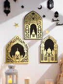Axyaa Ramadan Wall Panels Mirror Set - Elegant Islamic Art Decor for Eid, Ramadan Kareem