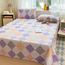 Axyaa Cotton Coarse Cloth Bed Sheet Set, Soft Mat & Quilt - Single/Double, Print, Washable