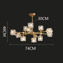 Axyaa Crystal Chandelier - Luxury Living Room & Dining Room Ceiling Light