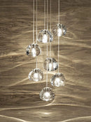 Axyaa Luxury Crystal Spiral Staircase Chandelier for Duplex Loft Living Room