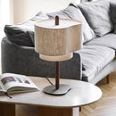 Nordic Style Wood Table Lamp with Cloth Shade by Axyaa – Vintage Design for Home and Hotel