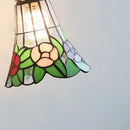 Axyaa Colorful Flower Glass LED Wall Light | Rotate Decorative Bedside Wall Lamp