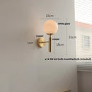 Axyaa Modern Black Iron LED Wall Light with Pull Chain Switch & White Glass