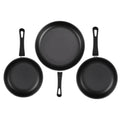 Axyaa 3-Piece Non-Stick Cookware Set - Frying Pan, Skillet, Saucepan