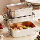 Axyaa Stainless Steel Bento Box: Sealed Metal Lunch Container for Kids & Adults