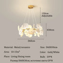 Axyaa Luxury Art Ceramics LED Chandeliers for Modern Decor