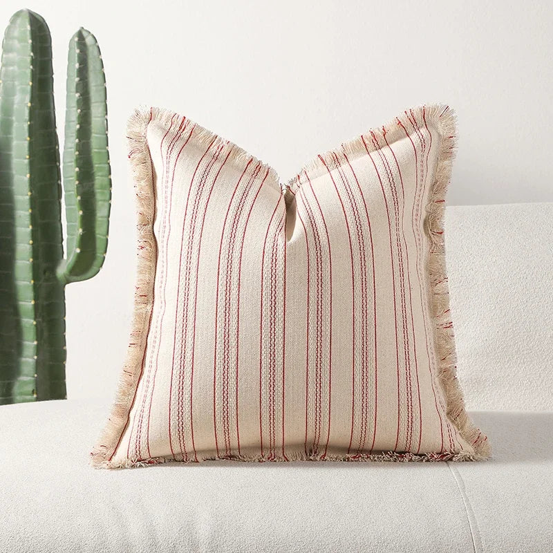 Boho Style Tassel Cushion Cover - Axyaa Retro Sofa Throw Pillowcase