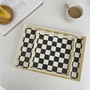 Axyaa Checkerboard Lattice Acrylic Ornament Storage Tray Decoration Base
