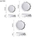 Axya Modern White Porcelain Dinner Set for Home Kitchen and Dining