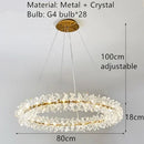 Axyaa Dandelion Crystal Chandelier: Modern Glass Nordic Light