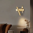 Axyaa Copper Wall Lamp: Nordic Design, LED Light, Rotatable Bedside Luxury