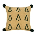 Axyaa Christmas Velvet Embroidered Cushion Cover for Festive Home Decor