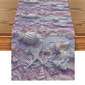 Axyaa Shell Starfish Pearl Coral Table Runner for Farmhouse Dining Décor