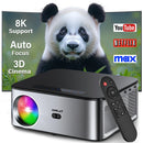 Axyaa 8K 35000 Lumens Android Wifi Projector 1080P Native Auto Focus Home Theater