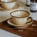 Axyaa Lace Shape Cup & Saucer Set, 240ml, Home Cafe & Office Teaware
