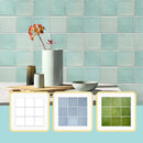 Axyaa Green Tile Stickers, Self-adhesive Backsplash for Kitchen Bathroom, Waterproof, 30 x 30cm